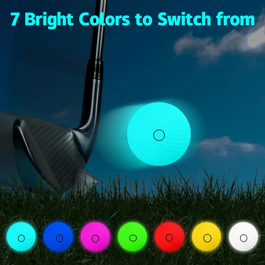 ATZ ลูกกอล์ฟ กลางคืน LED Night Golf BALL Multi-Coloured ไม่มีการจับเวลา สว่างขึ้น (ราคาต่อลูก)