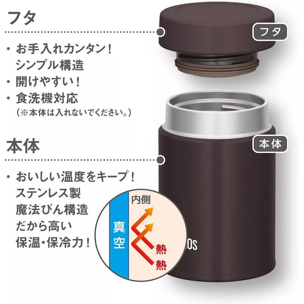 [รุ่นความจุเล็ก] THERMOS กระติกน้ําร้อน กระปุกซุปฉนวนสุญญากาศ 200มล - ใส่อาหารร้อนและเย็น เจบีซ-201  JBZ-201 - รูปที่ 4