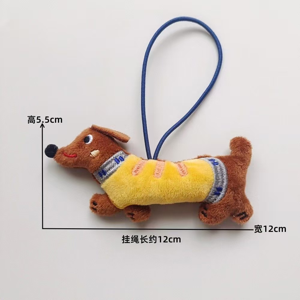 🔥COD🔥 Dachshund ตุ๊กตาตุ๊กตาการ์ตูนตุ๊กตาลูกสุนัขพวงกุญแจจี้กระเป๋าเป้สะพายหลัง Charm น่ารักกระเป๋าแขวนตกแต่งของขวัญเด็ก
