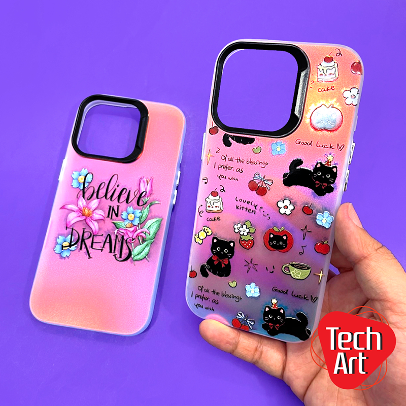 เคสสีเงาประกายรุ้งSamsung A02s A05 A05s A14 A15 A16 A25 A35  A55 S23FE Realme5 C53 C55 14T Pro Redmi