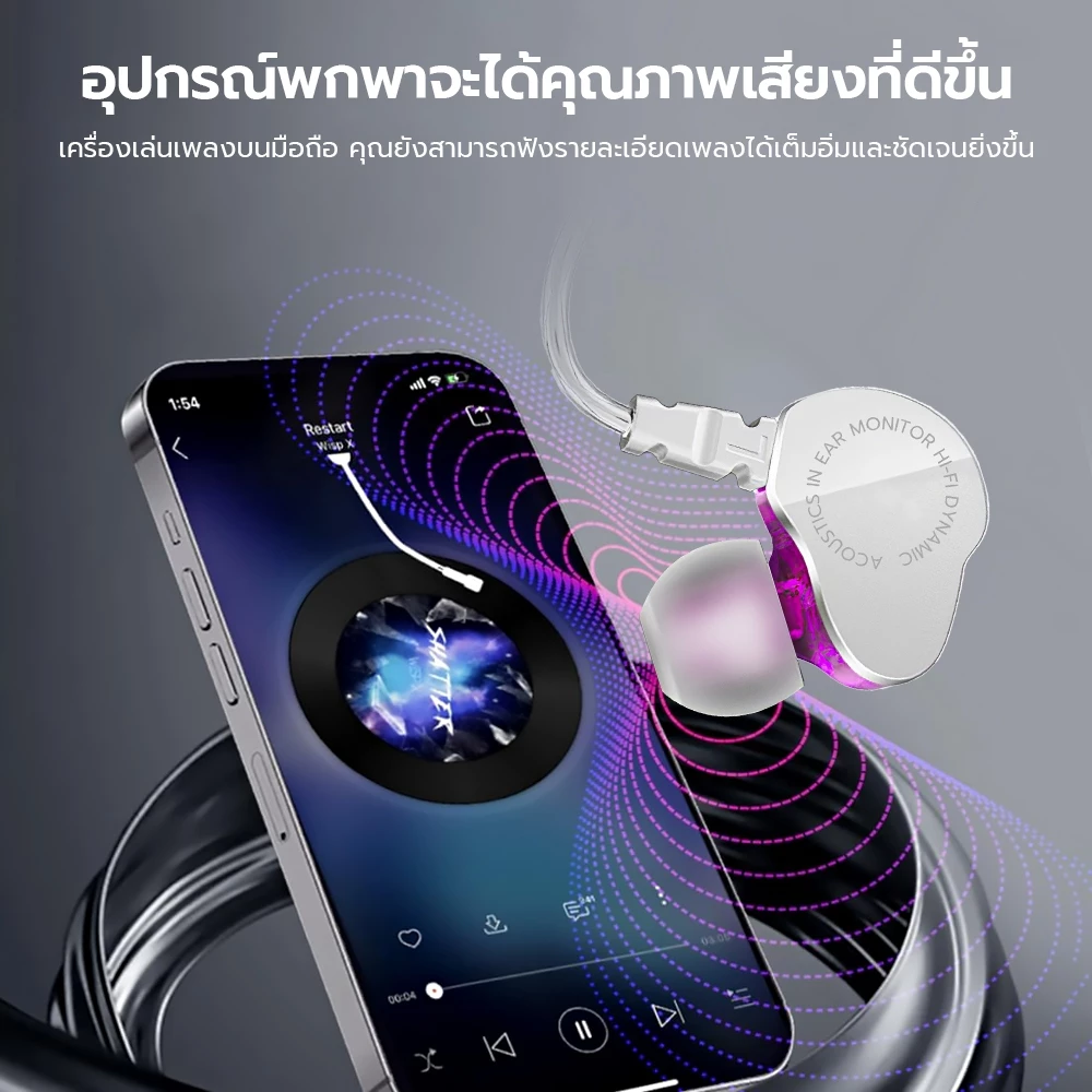 หูฟัง SGT Earphones Wired  หูฟังมีไมค์ เบสหนัก 3.5mm. รองรับ Android สามารถใช้งานร่วมกับสมาร์ทโฟน ของแท้100% thumbnail 7