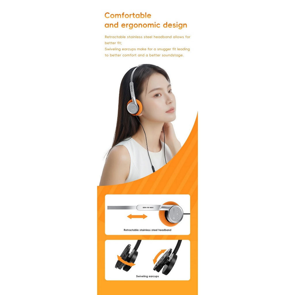 [ประกันศูนย์ไทย] Snowsky Wind หูฟัง Headphones สไตล์ย้อนยุค ไดรเวอร์ไดนามิก สวมใส่สบาย