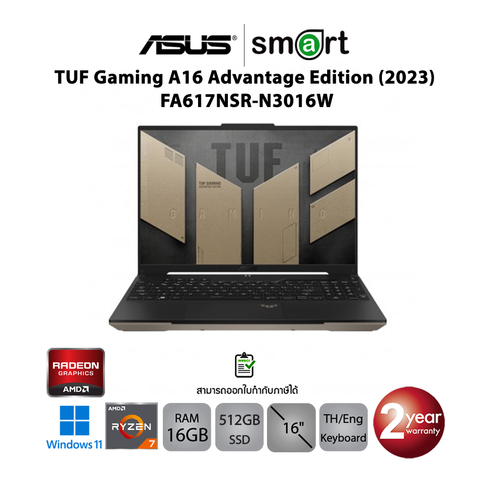 ASUS TUF Gaming A16 FA617NSR-N3016W AMD Ryzen 7-7435HS/16GB/512GB SSD/AMD Radeon RX 7600S/16"/Win11(