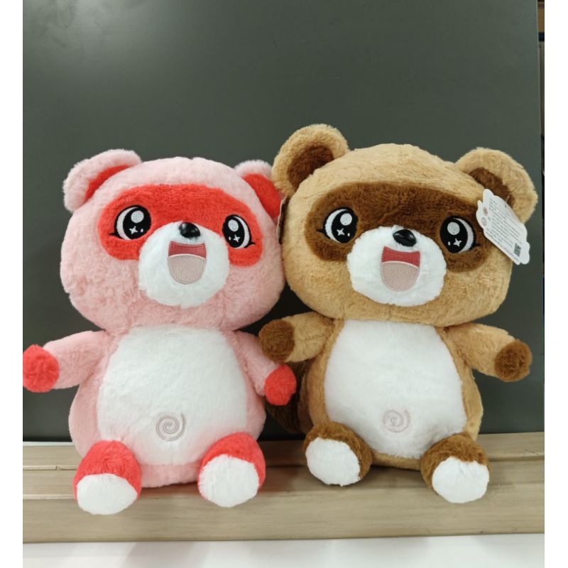 ตุ๊กตาแรคคูน ขนนุ่มน่ารัก ขนาด 11 นิ้ว มี 2 สีให้เลือกสะสม