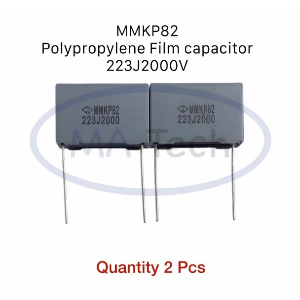 0.022uF2000V MMKP82 223J2000V 22nf 2000v จำนวน 2 ชิ้น polypropylene film capacitor