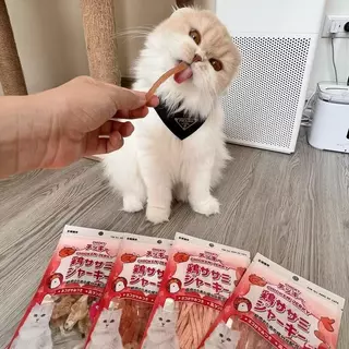 ขนมแมวChicky(ชิกกี้) ไม่เค็ม เนื้อสัตว์แท้100% Cat snacks 30-45 กรัม