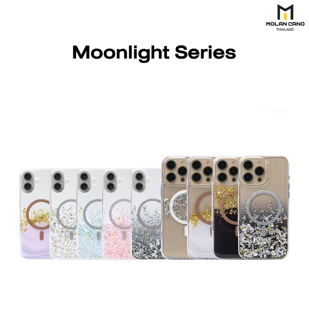 Gizmo Case Moonlight Series Mag foriPhone 16/16PM เคสใส กลิตเตอร์ กันกระแทก เคส ชาร์จได้