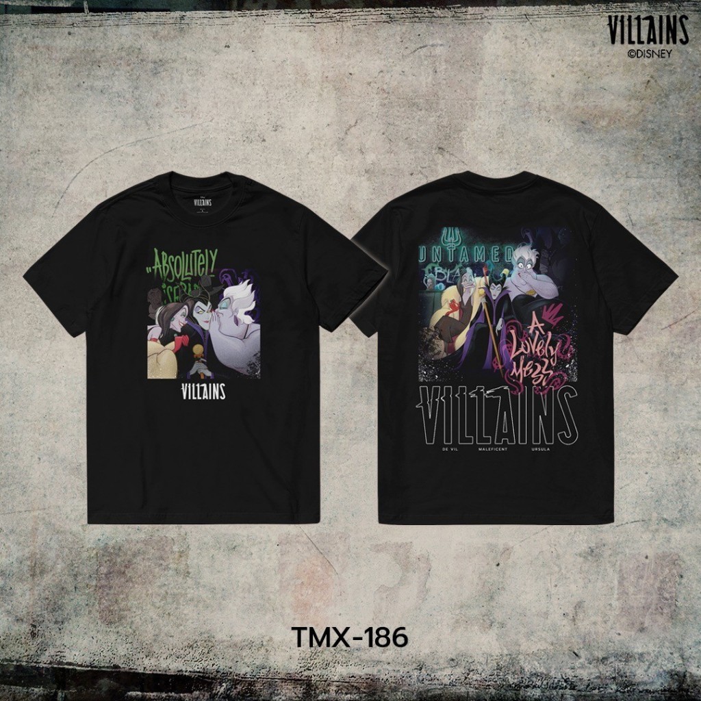 Power 7 Shop เสื้อยืดการ์ตูน "Villains" ลิขสิทธิ์แท้ DISNEY (TMX-186)