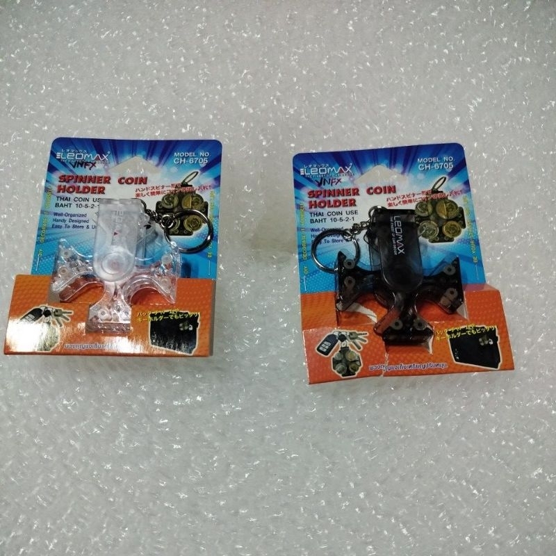 LEOMAX พวงกุญแจเก็บเหรียญปรับหมุน กล่องใส่เหรียญ ที่ใส่เหรียญ