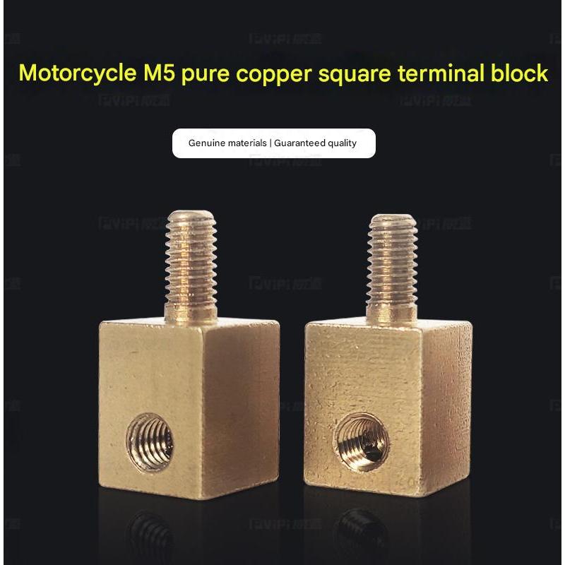 ขั้วทองแดงบริสุทธิ์ M5 กล่องแบตเตอรี่พลาสติกที่มีการนำไฟฟ้าที่ดี ราคาต่อ 1 คู่ขั้วบวกและลบ พร้อมส่งในไทย