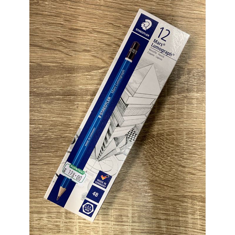 ดินสอ 4B staedtler สเตดเล่อร์ 12 แท่ง (1 กล่องมี 12 แท่ง)