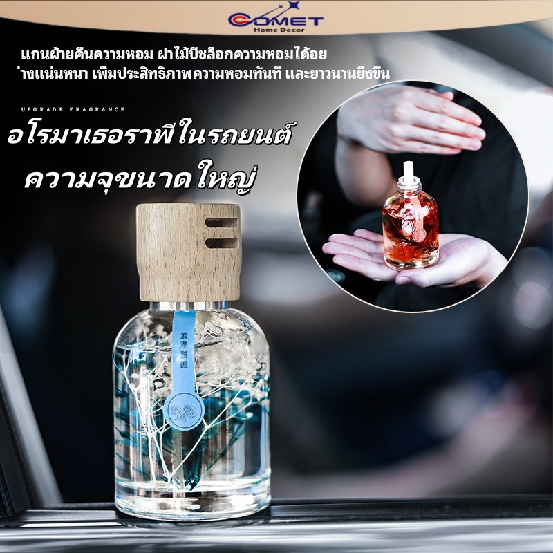 Comet รูปแบบใหม่เอี่ยม น้ำหอมรถยนต์120ml น้ำมันหอมระเหย น้ำหอมอโรม่าพร้อมกล่อง ก้านไม้หอมปรับอากาศ