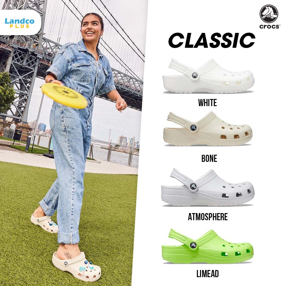 Crocs รองเท้าแตะ Classic Clog 10001-100 / 10001-1FT / 10001-3UH / 10001-001 / 10001-2Y2