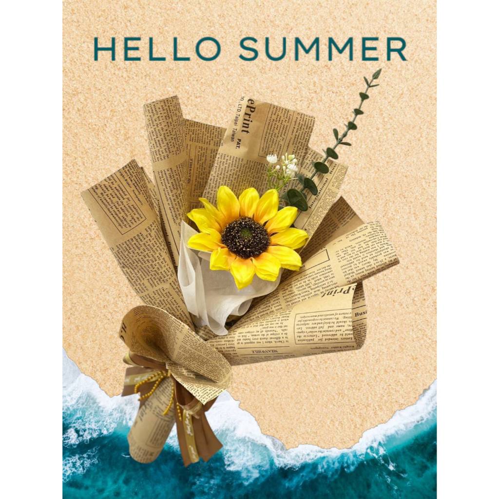 ทานตะวัน 1 ดอก ช่อดอกไม้ ช่อดอกไม้ดอกทานตะวัน ดอกไม้รับปริญญา ปัจฉิม ดอกไม้วันวาเลนไทน์ - รูปที่ 4