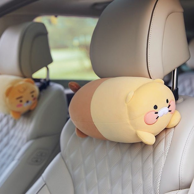 ( พร้อมส่ง ) Kakaofriends Long Neck Pillow Ryan & Choonsik หมอนรองคอในรถยนต์