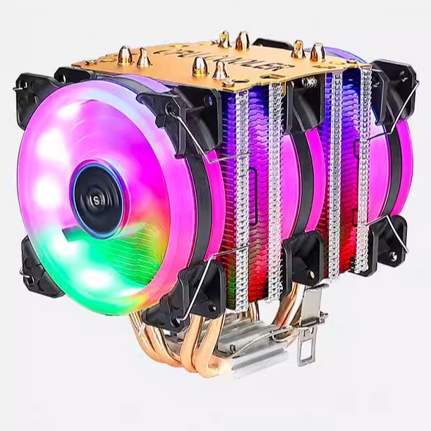 หม้อน้ำซีพียู EVESKY ICE TOWER 600 RGB 6 ท่อทองแดง 3 พัดลมระบายความร้อนซีพียูสากล