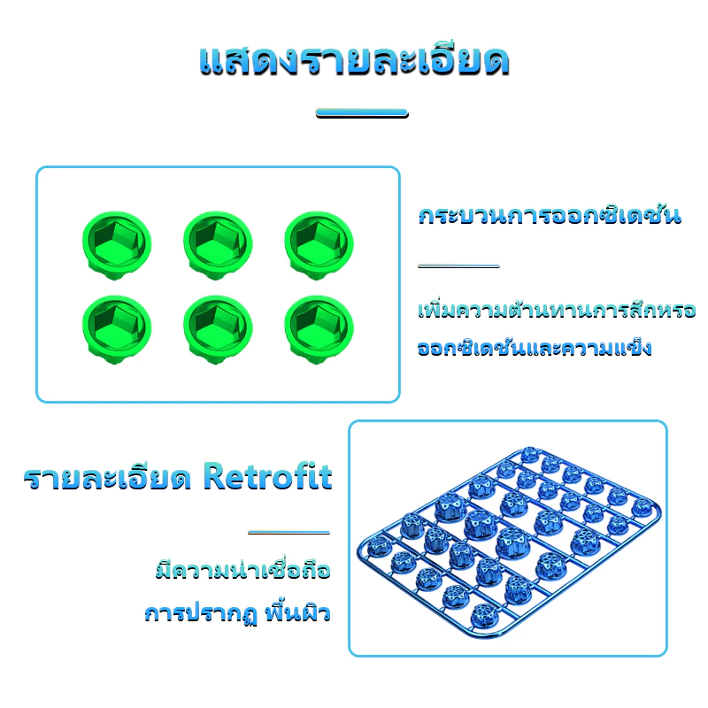 ฝาครอบน็อตแต่ง พลาสติก ABS ชุบไฟฟ้า ใส่ได้ทุกรุ่น thumbnail 9