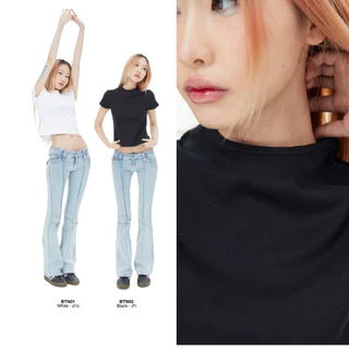 (ยืดหยุ่นสูง) : Baby Tee Cotton100% USA NO. 40