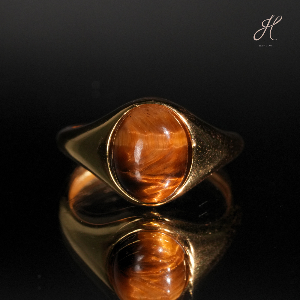 ✨ แหวนไทเกอร์อาย -Tiger’s Eye Oval Ring ✨