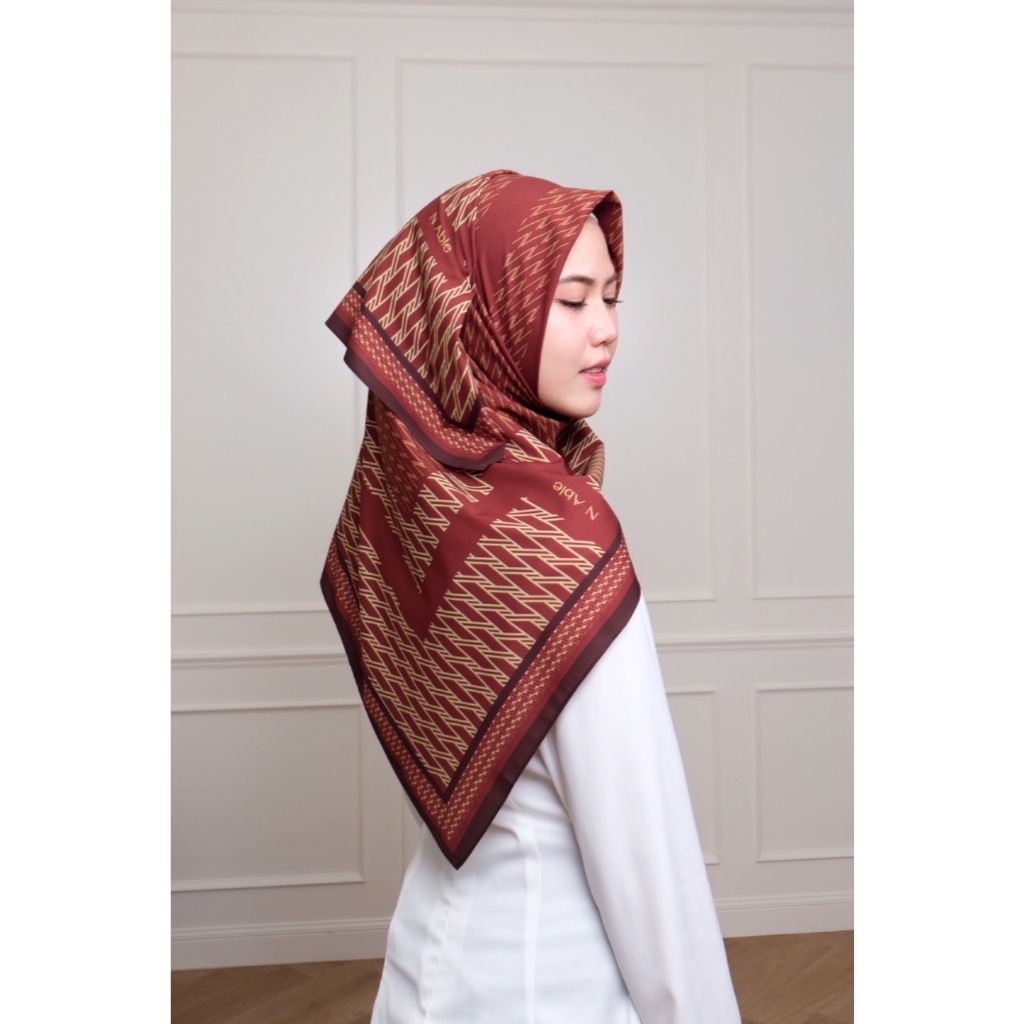 Monogram 01 ผ้าคลุม Signatue (Premium matte silk nano) Size 115x115 cm [N Able Style]