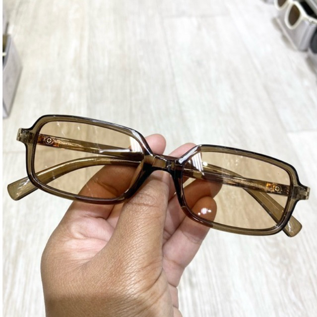 แว่นกันแดด สไตล์วินเทจ สุดฮิต กัน UV400 สามารถนำกรอบเปลี่ยนเลนส์สายตาได้