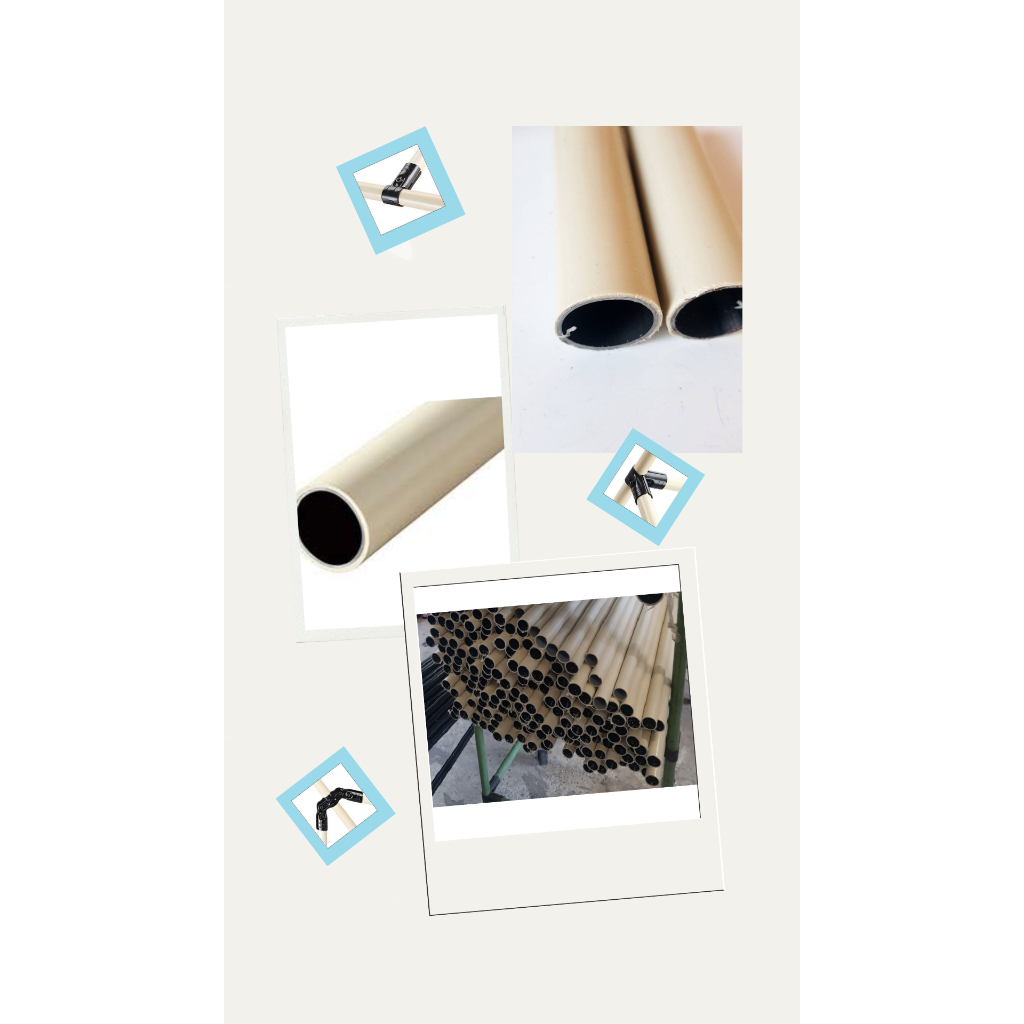 ท่อ DIY, Ivory Pipe Dia28, Lean Pipe Dia28 ,ท่อเหล็กเคลือบพลาสติกขนด 28มิลลิเมตร **พร้อมส่ง**
