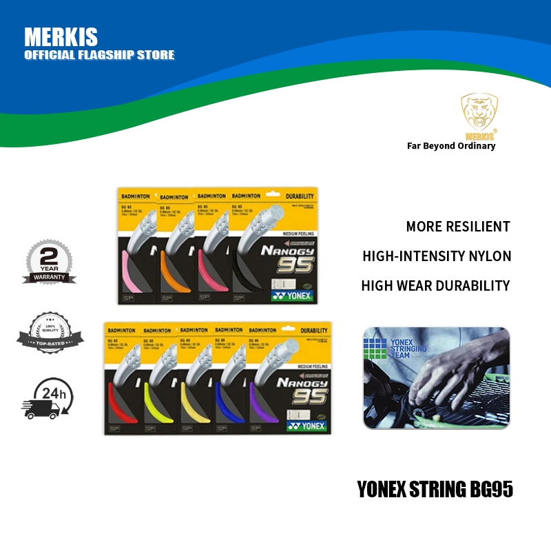 Yonex NANOGY95 ​Badminton String Super Resistant To Stringing High Elasticity (0.69MM) Racket Strun