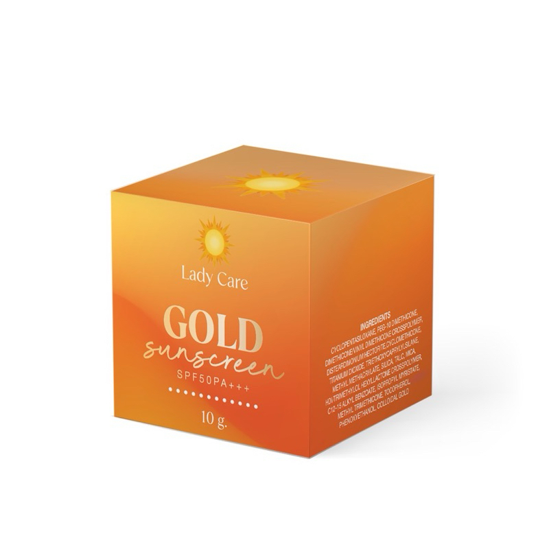 กันแดดทองคำเลดี้แคร์ 10 กรัม มีโปรโมชั่น เลดี้ แคร์ โกลด์ ซันสกรีน LADY CARE GOLD SUNSCREEN