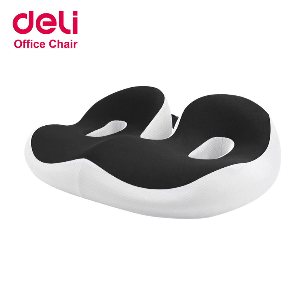 Deli เบาะรองนั่ง เบาะรองนั่งเพื่อสุขภาพ รองรับสรีระ ลดแรงกดทับก้นกบ ใช้ได้กับเก้าอี้หลายแบบ Cushion