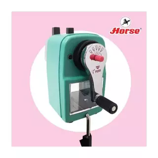 เครื่องเหลาดินสอ กบเหลาดินสอ ตราม้า สีพาสเทล รุ่น H-620 (ปรับความแหลมได้) กบเหลาดินสอตั้งโต๊ะ ที่เหลาดินสอ เหลาสี HORSE