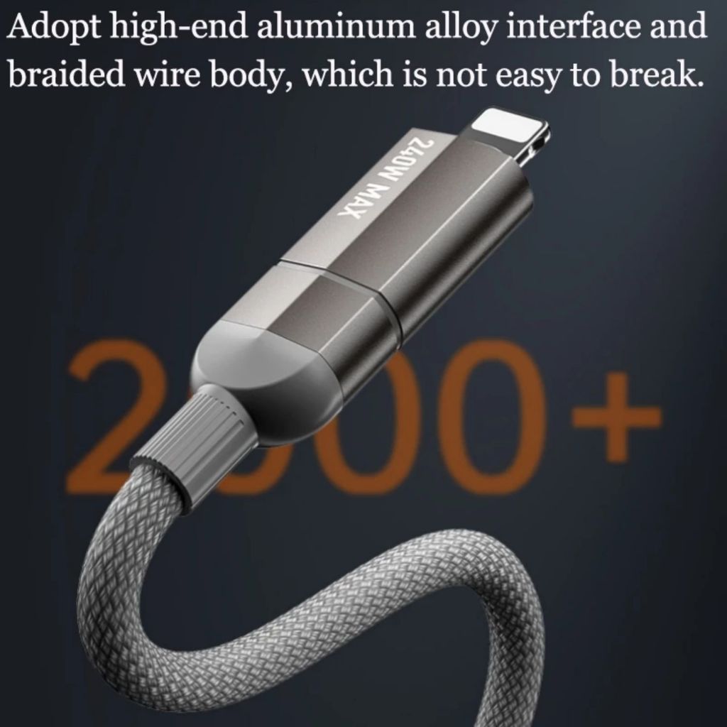 สายชาร์จ WDC-48 4in1 240W PD Cable Type C/USB A ถึง L/C Fast Charging เข้ากันได้กับ iPhone/Androi - รูปที่ 3