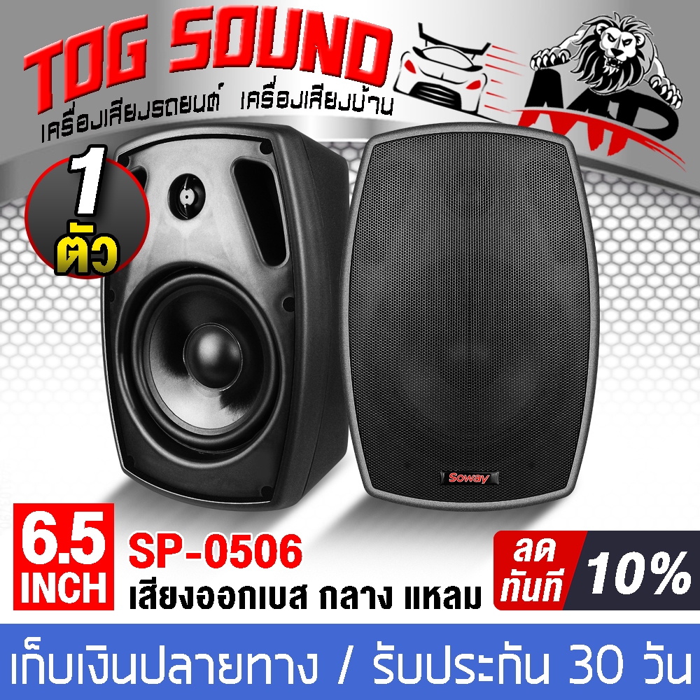 ตู้ลำโพงแขวนผนัง 6.5 นิ้ว SOWAY SP-0506 6.5 inch wall mounted speaker cabinet with bracket