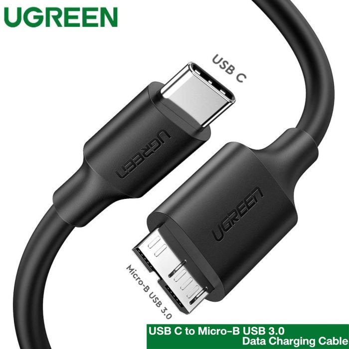 UGREEN US312 Type-C to Micro-B USB3.0 Data Charging Cable 5Gbps Super Speed สำหรับ HDD External, MacBook