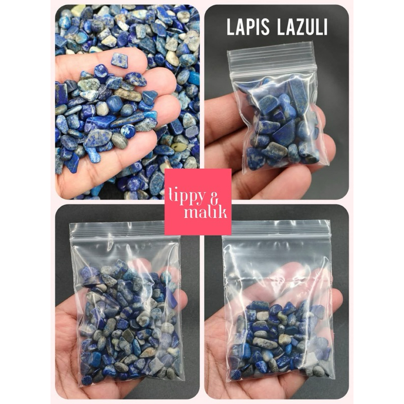 หิน ลาพิสลาซูลี่ แท้ธรรมชาติ ( Lapiz Lazuli ) ก้อนขนาดเล็ก / ในถุงขนาด 20 / 50 / 100 กรัม ราคาพิเศษ
