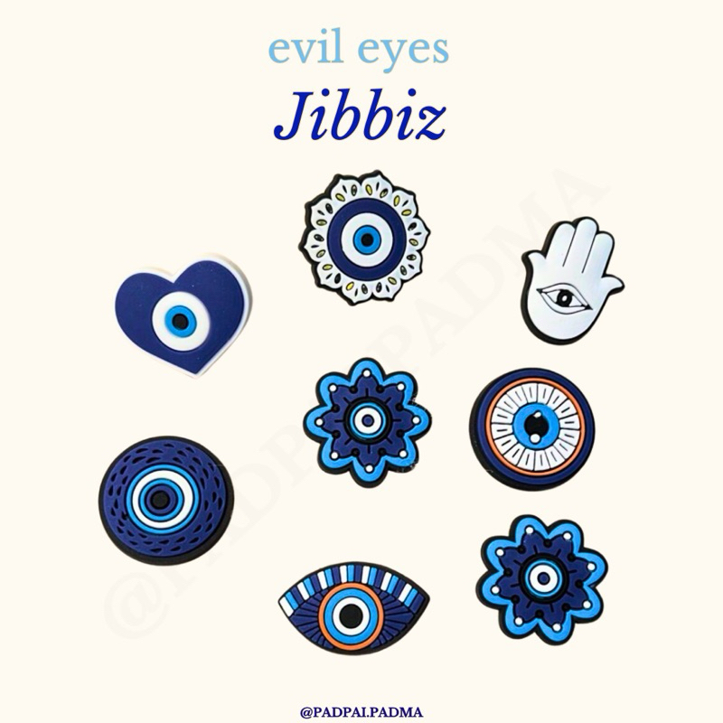 Jibbiz Evil eye / ตัวติดรองเท้า Evil eye 🧿 (พร้อมส่ง)