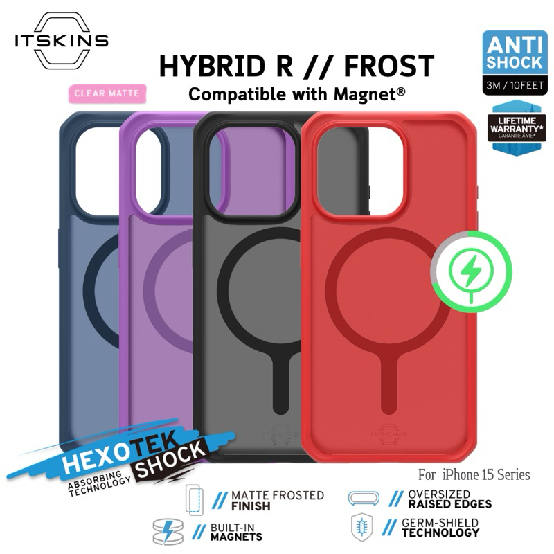 ITSKINS HYBRID R // MAGFROST เคสกันกระแทก สำหรับ iPhone 15 Series ( 15/ 15 Pro/ 15 Pro Max)