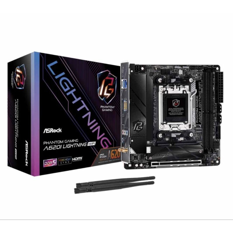 มือ1 AM5 ASRock A620i Lightning wifi mini itx motherboard
