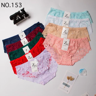 ZH.153 กางเกงชั้นในลูกไม้ราคาถูก บิกินี่ลูกไม้เอวต่ำ