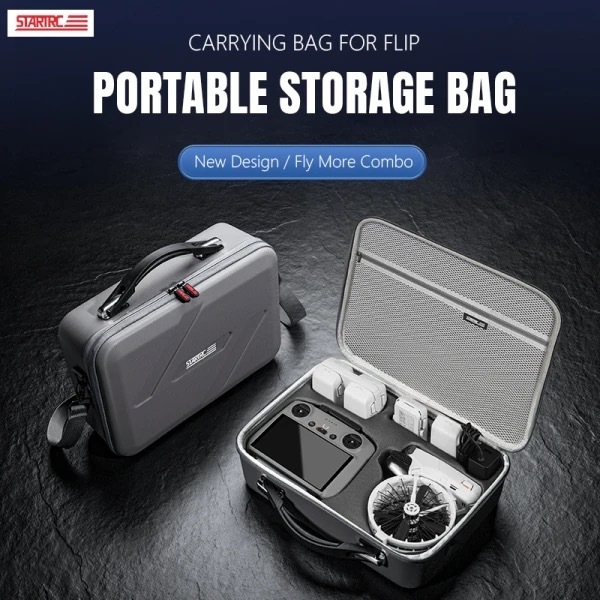 STARTRC PU Carrying Bag for DJI Flip Fly More Combo DJI RC 2/ RC-N3