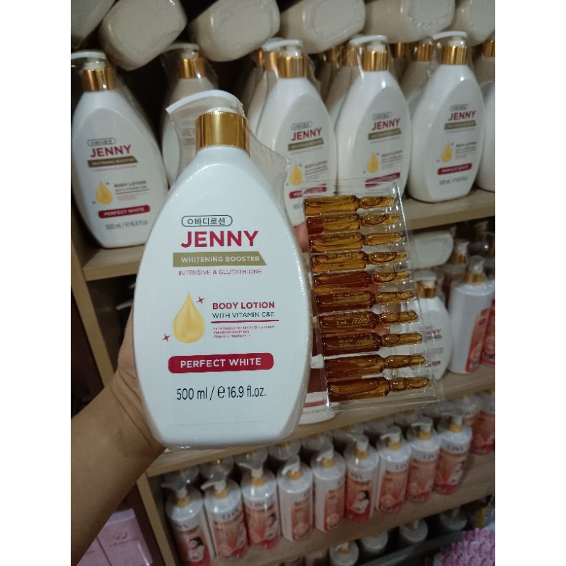 โลชั่นเจนนี่แพ็คเกจใหม่ 1 ขวดแถมฟรีเซรั่มวิตซี 1 ถาดมี10หลอด