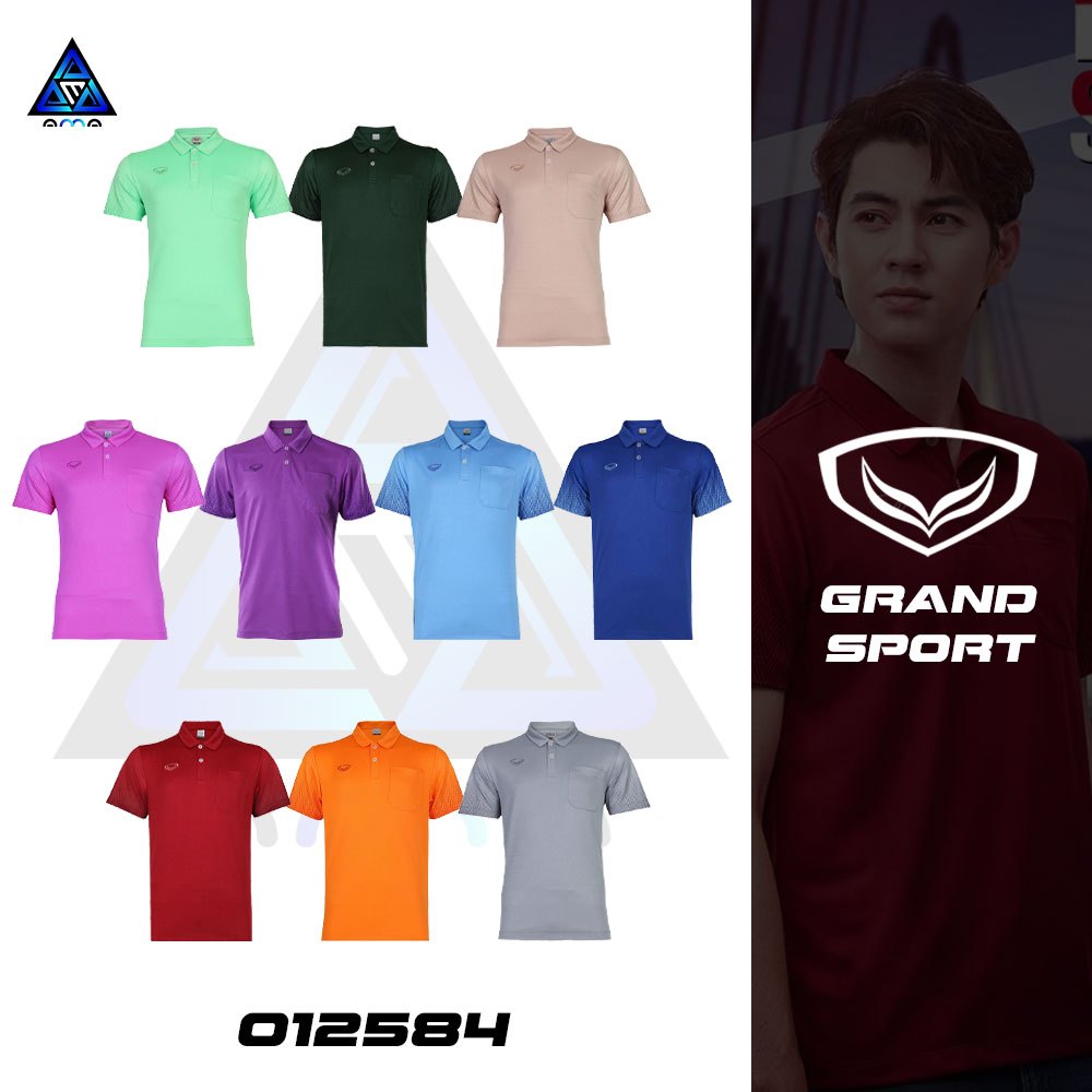**ลดแล้วลดอีก30%**  GRAND SPORT  รหัส 012584 แกรนด์สปอร์ต เสื้อโปโลผู้ชาย ชุด 2 ของแท้100%