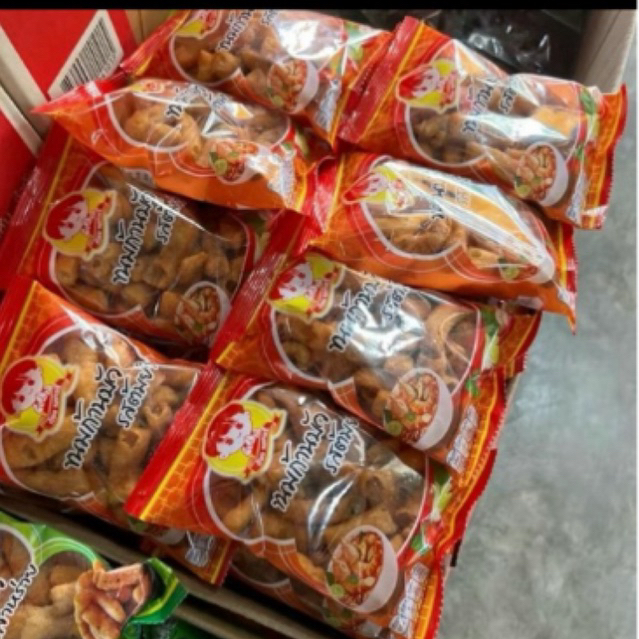 ⚠️ สินค้าพร้อมส่ง ✔️ไหม่ •• ขนมก้านบัวรสต้มยำ รสโนริส่าหร่าย ( เซ็ท 20 ห่อ )