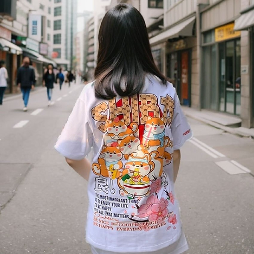 Punk Berry เสื้อยืดลาย Shiba - AA575