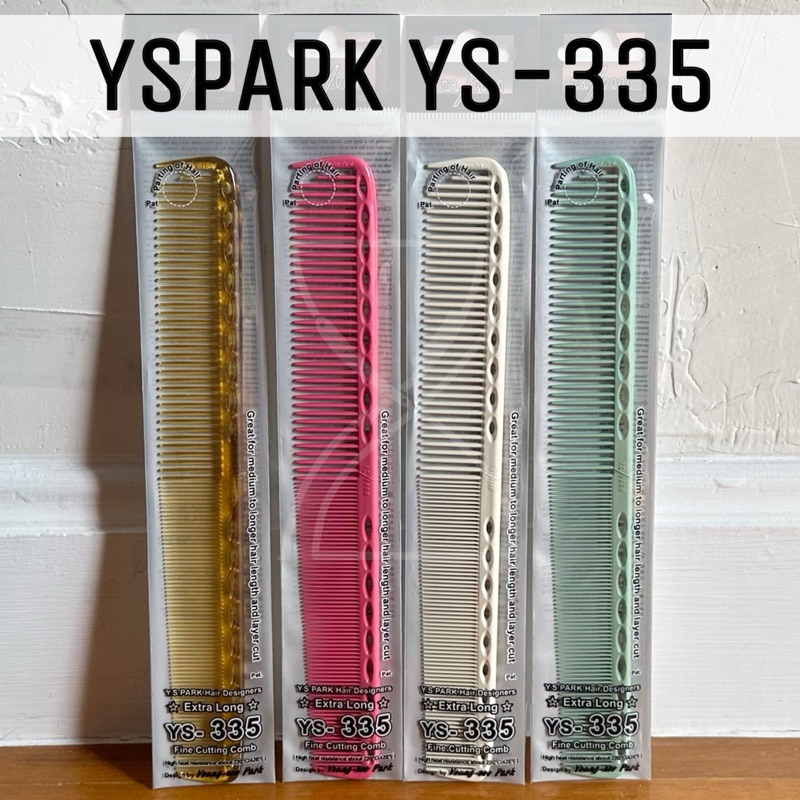 (พร้อมส่ง/ของแท้ญี่ปุ่น) YS Park YS-335 Long Fine Tooth Cutting Comb (215 mm) หวีตัดผมพื้นฐานด้ามยาว