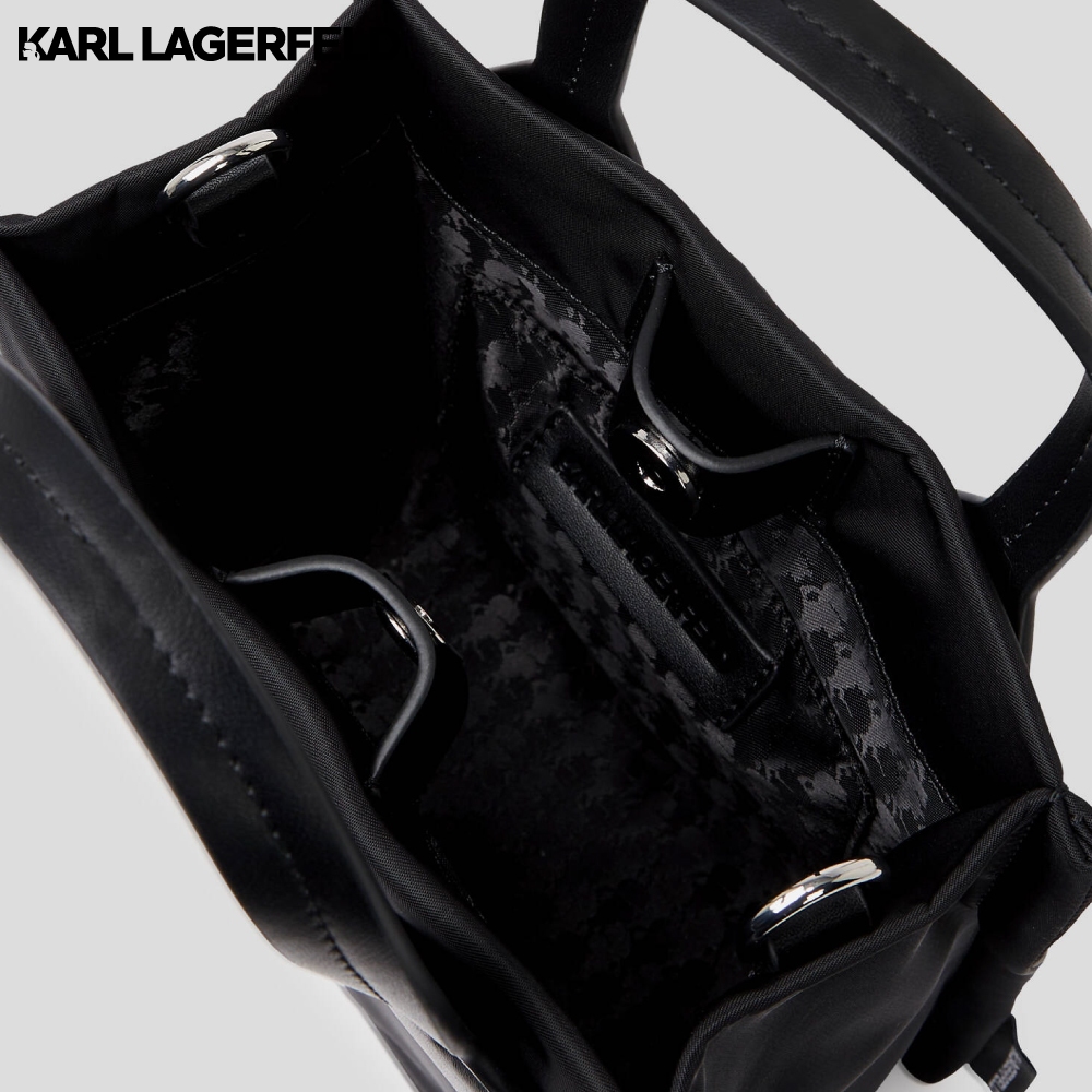 KARL LAGERFELD حقيبة توت مربعة صغيرة IKON نايلون — صورة 5