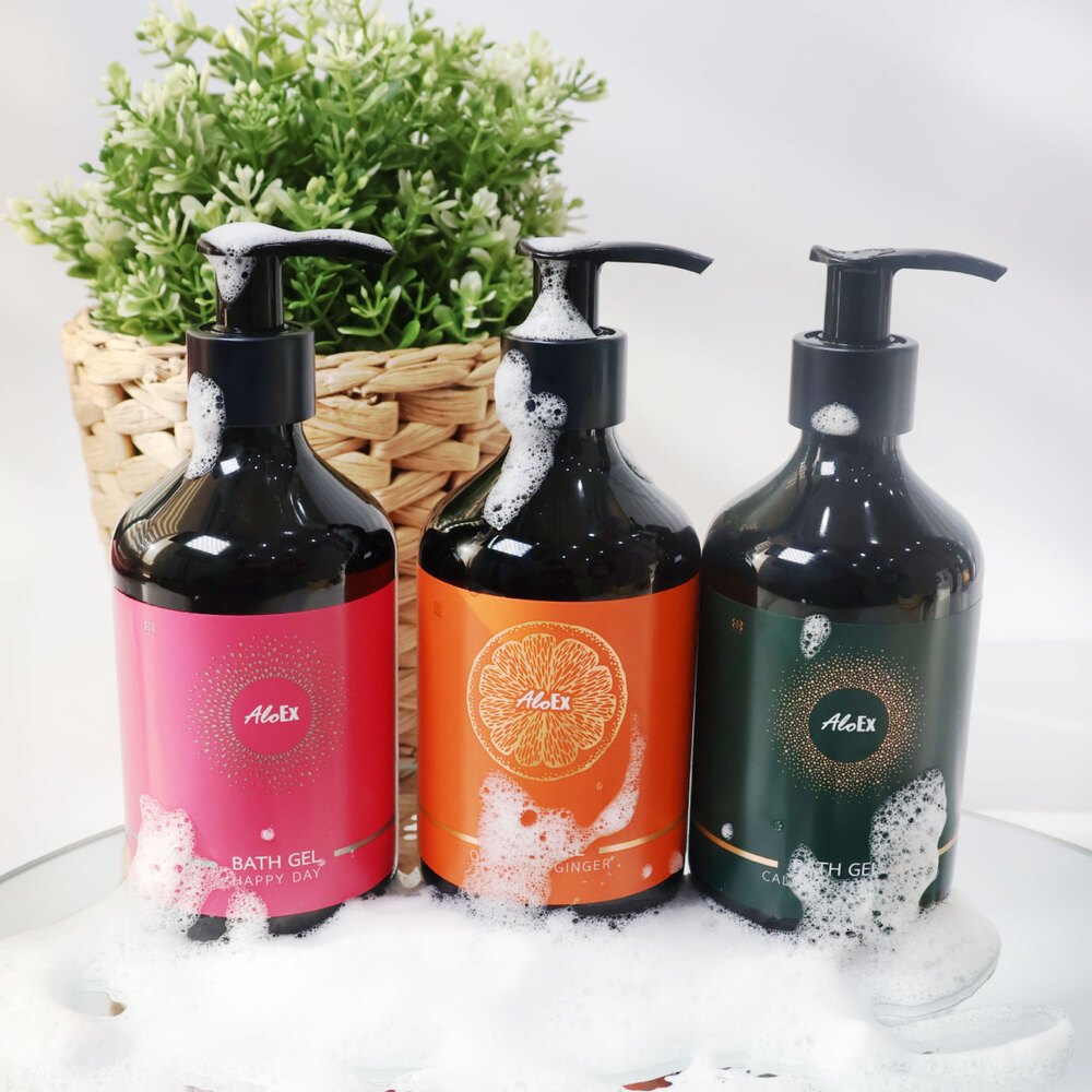 อโลเอ็กซ์ เจลอาบน้ำหอมอโรมา กลิ่นคาล์มมิ่ง เธอราพี AloEx Bath gel, Calming Therapy scent ขนาด 295 ml. - รูปที่ 3
