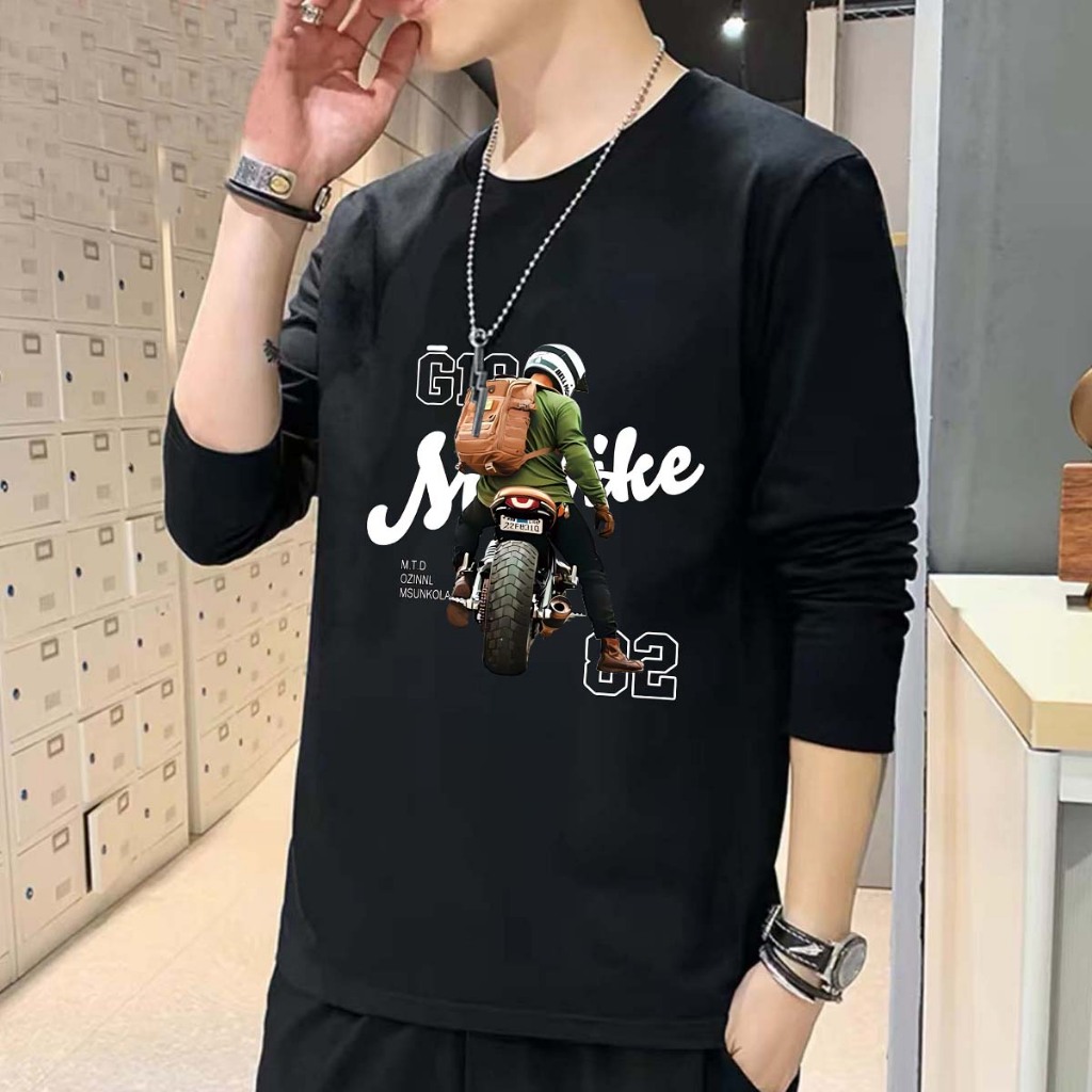 TL-882 เสื้อยืดแขนยาวผ้านิ่มเด้ง ผ้านุ่มมากมีให้เลือก2สี ขาว/ดำ