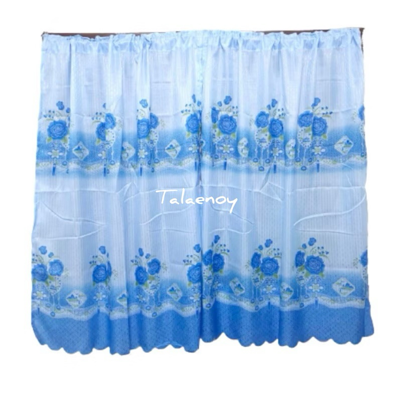 ผ้าม่านสอดลวด ผืนละ 50 บาท ผ้าม่านหน้าต่าง90×130 cm. (พร้อมส่ง)