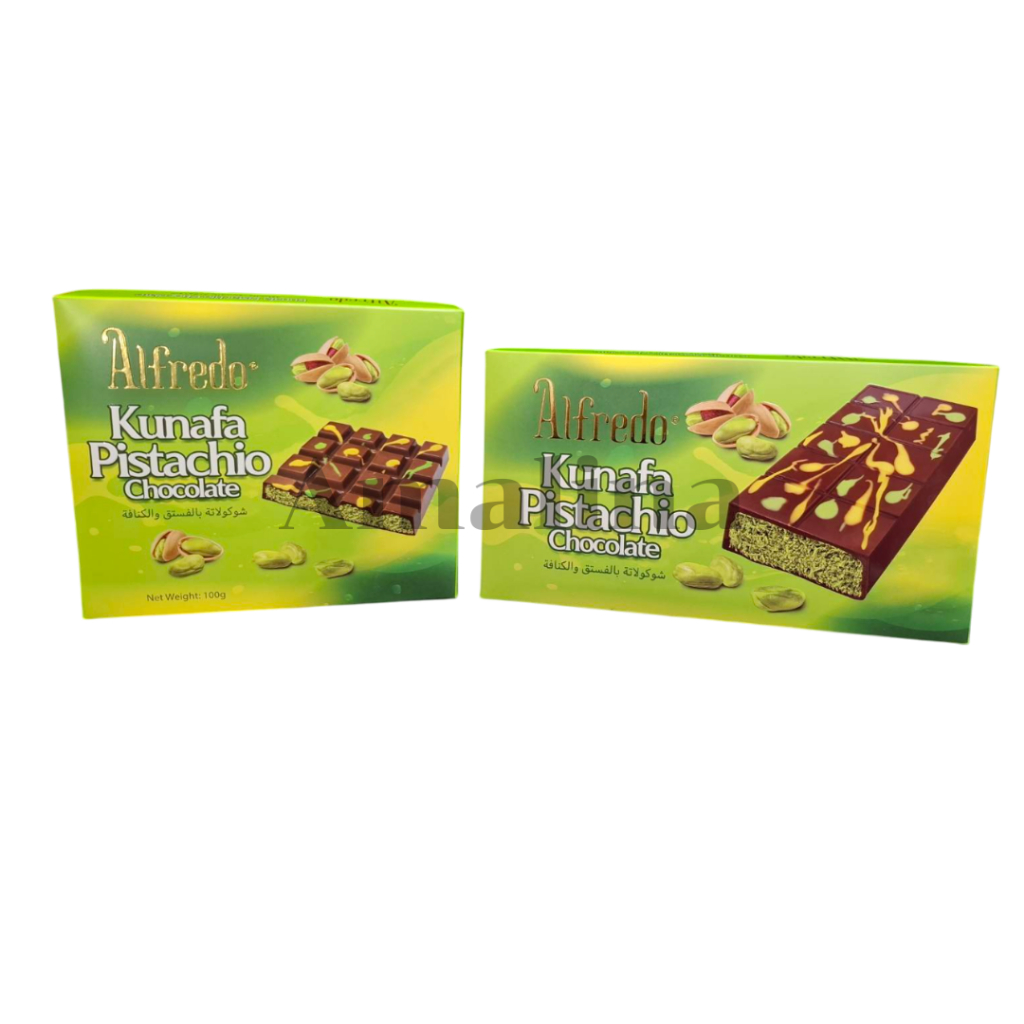 Alfredo kunafa pistachio น้ำหนัก 100-200 กรัม สินค้าจากมาเลเซีย