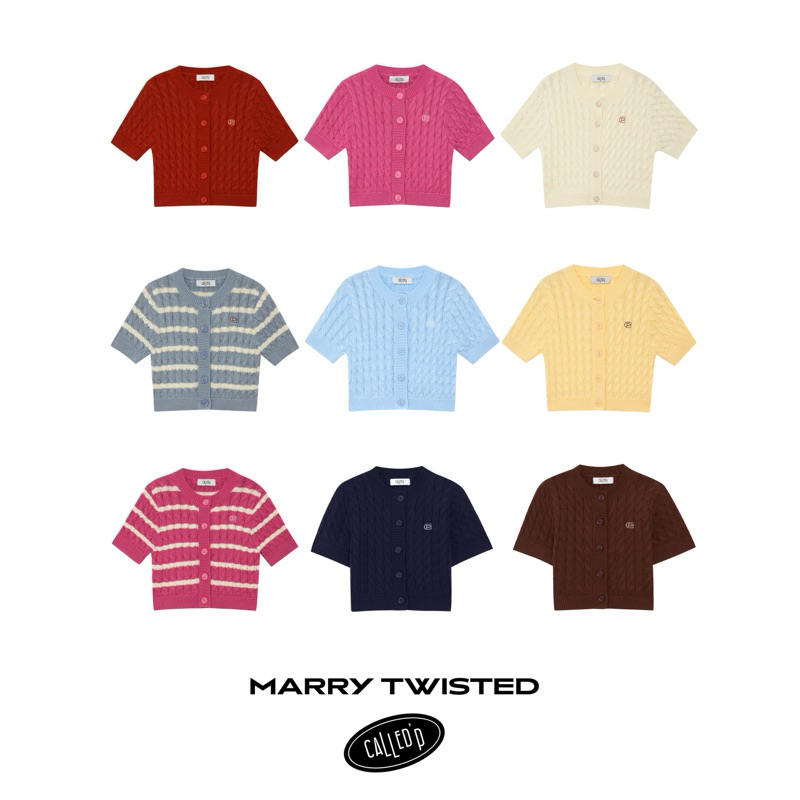 Marry Twisted Top cardigan knit ทอแขนสั้น